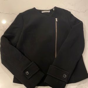 VINCE Moto Asymmetrical knit jacket size 12